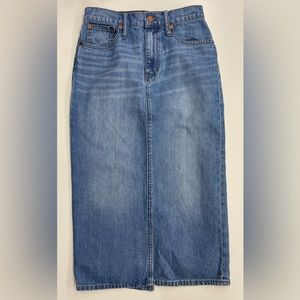 Madewell midi denim skirt